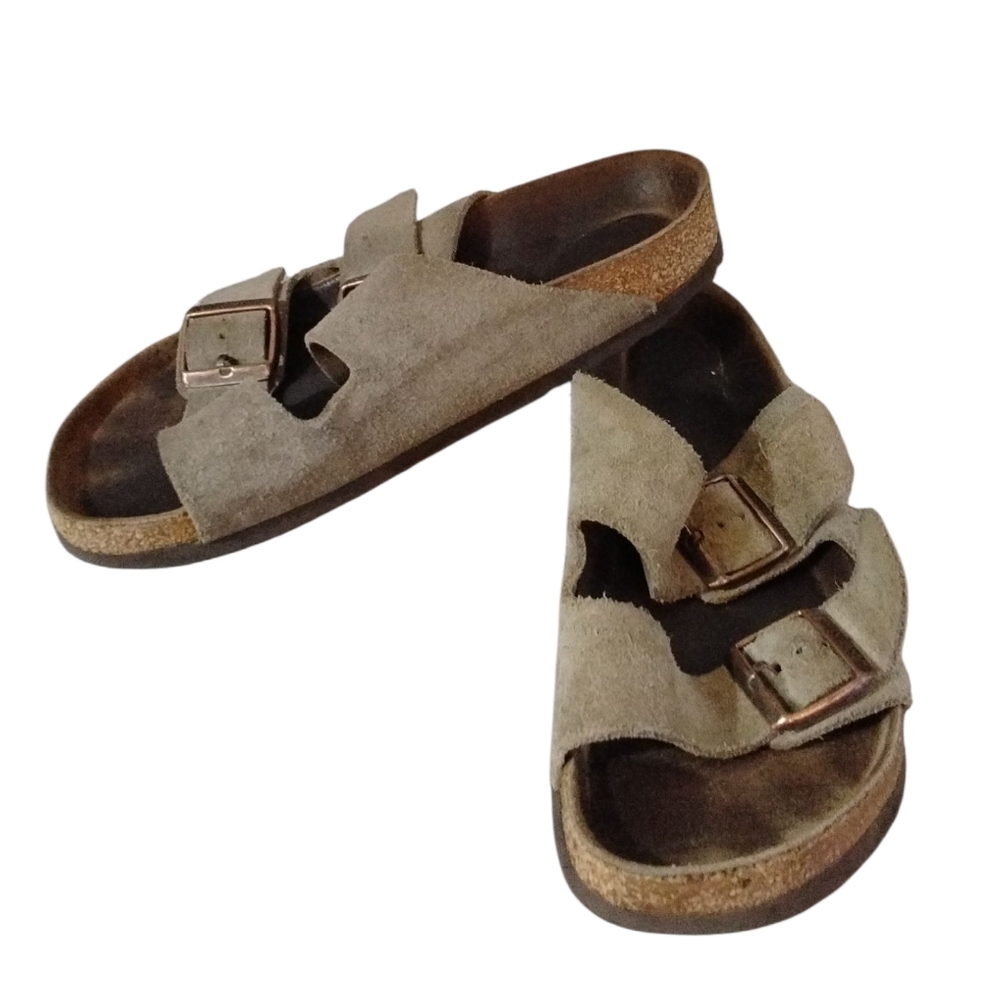Birkenstock Arizona Khaki Green Slide Sandal Women's Comfiort Sandal Size 7-7.5